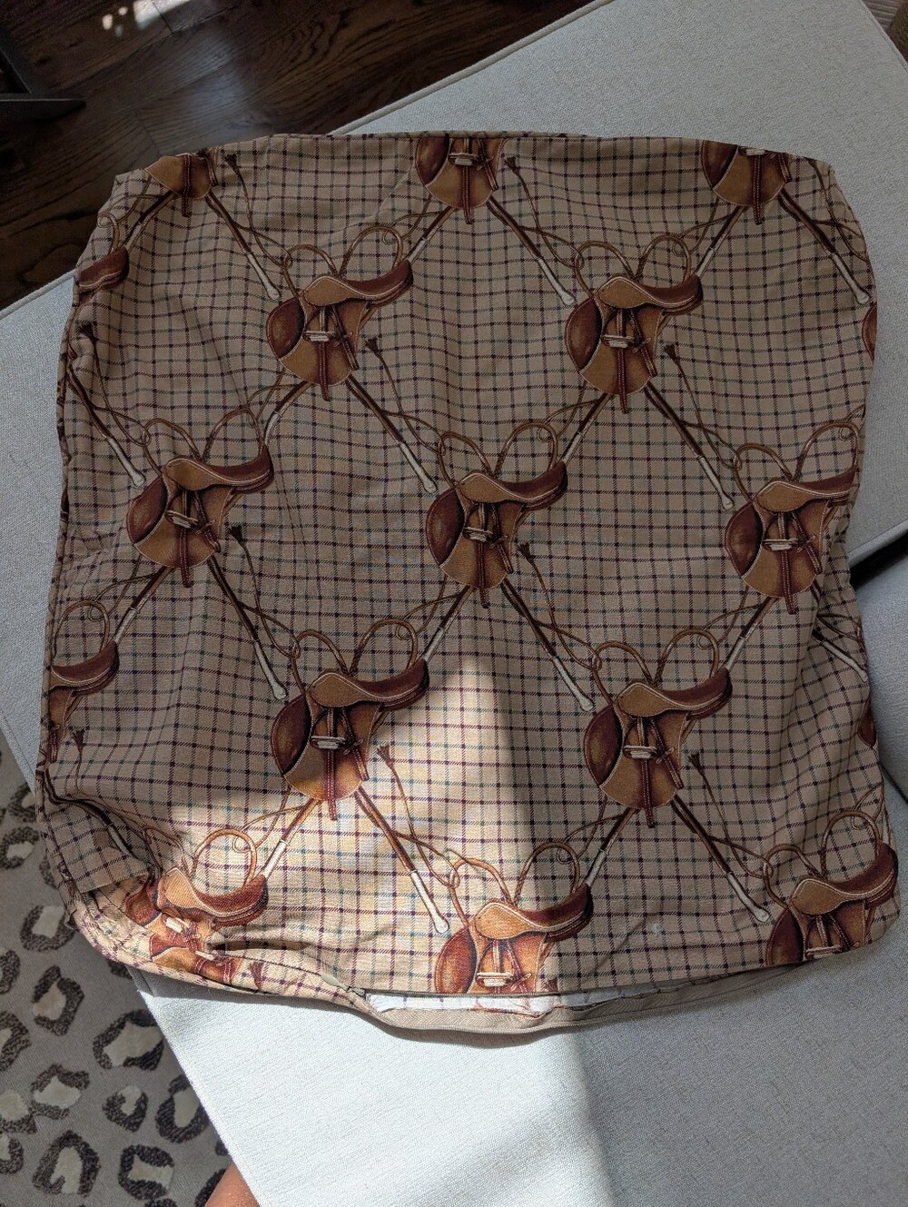 Ralph Lauren Equestrian Saddle Print Pillow Covers